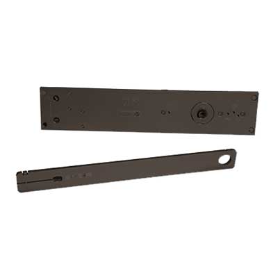 LCN 6035-Bumper-695 Concealed Double Acting Track Door Closer with Bumper, Size 5, Non Handed, 95 Degree Swing, 695 Powder Coat Dark Bronze