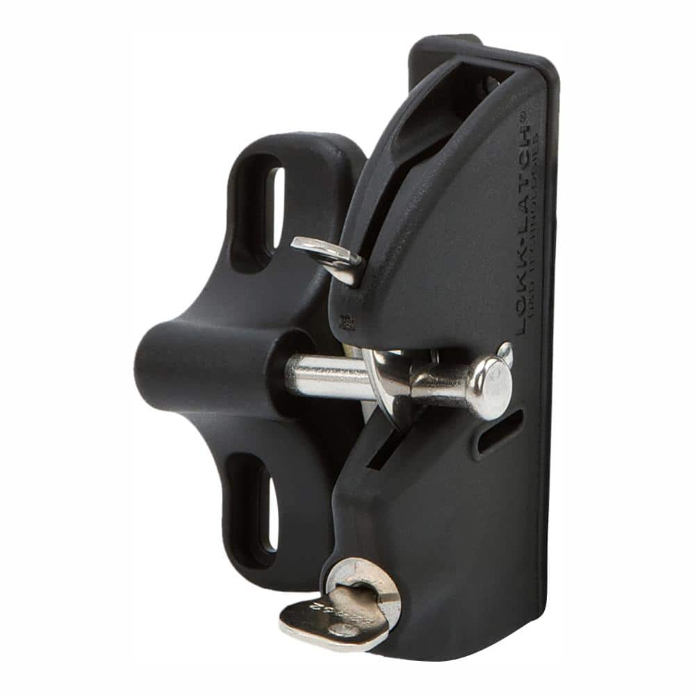 LOKKLATCH D&D Black Key-Lockable Gate Latch