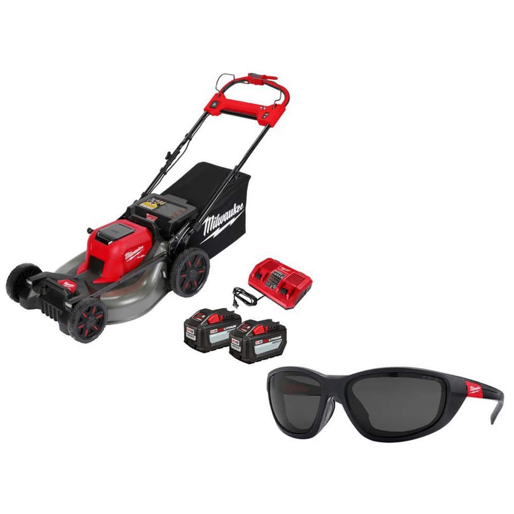 Milwaukee M18 FUEL Brushless Cordless 21 in. Walk Behind Dual Battery Self-Propelled Mower w/(2)12Ah Batteries & Polarized Glasses