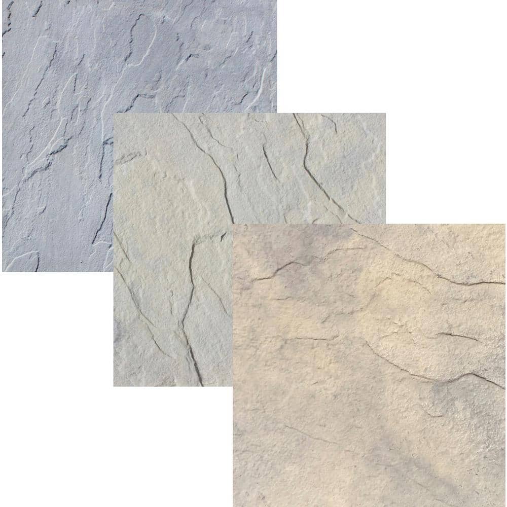 Nantucket Pavers Yorkstone 6 in. x 6 in. x 1.5 in. Multi-Color Concrete Paver Sample Box (3-Pieces)