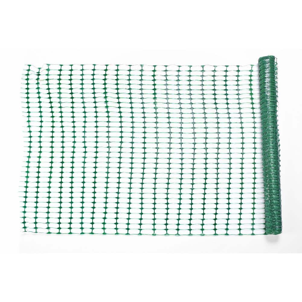 Mutual Industries 4 ft. x 50 ft. Green Warning Barrier Fence