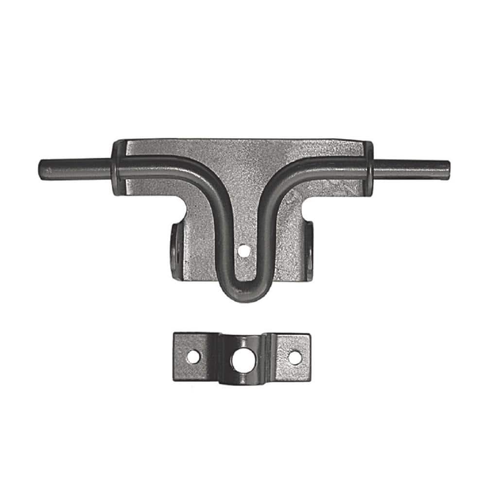 NUVO IRON 8 in. Black Galvanized Steel Slide Bolt Latch