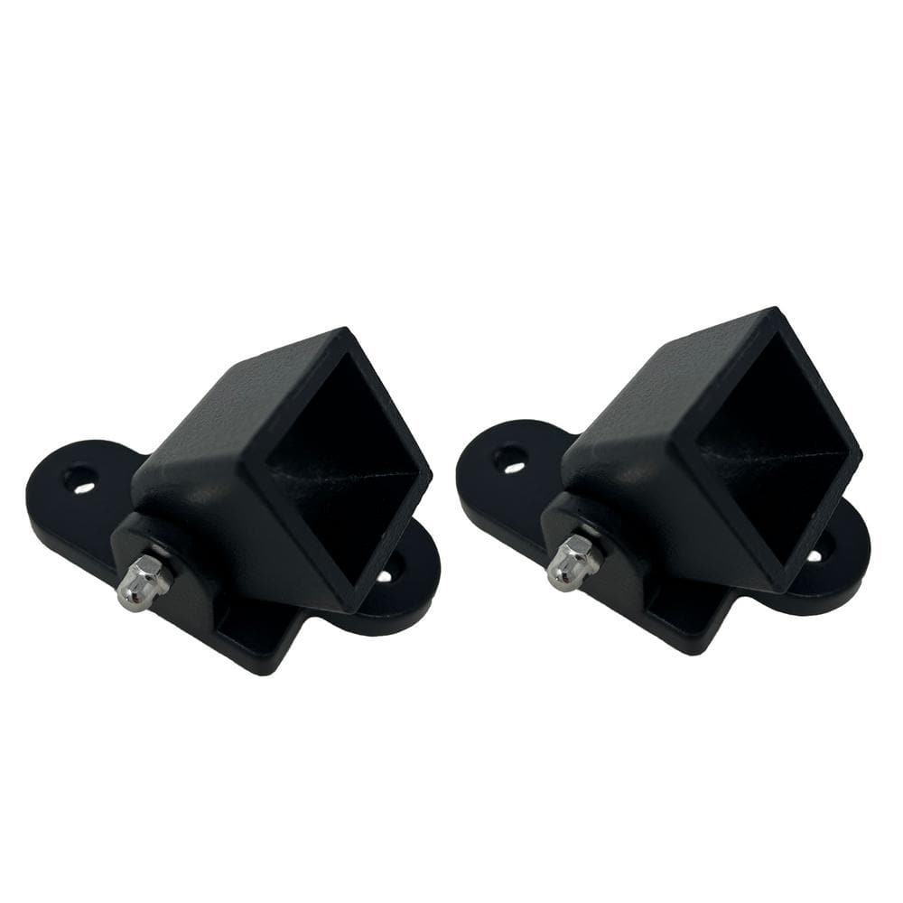 NUVO IRON Ready Rail Series Metal Side-to-Side Swivel Fence Brackets in Black
