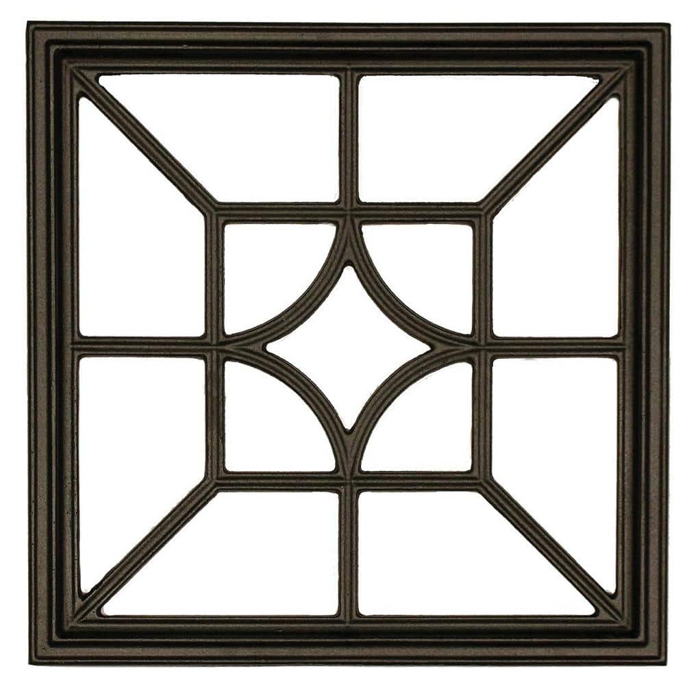 NUVO IRON EZ Install 8-Standard Fence Board Arched Pro Gate Frame with One 15 in. x 15 in. Square Diamond Insert