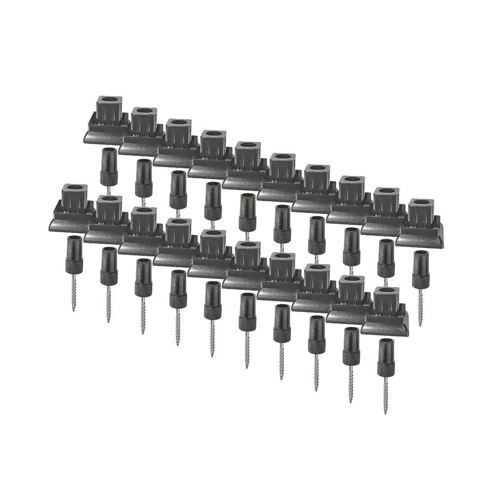 NUVO IRON Square Surface Mount Deck Railing Adapters for 3/4 in. Square Balusters (20-Piece)