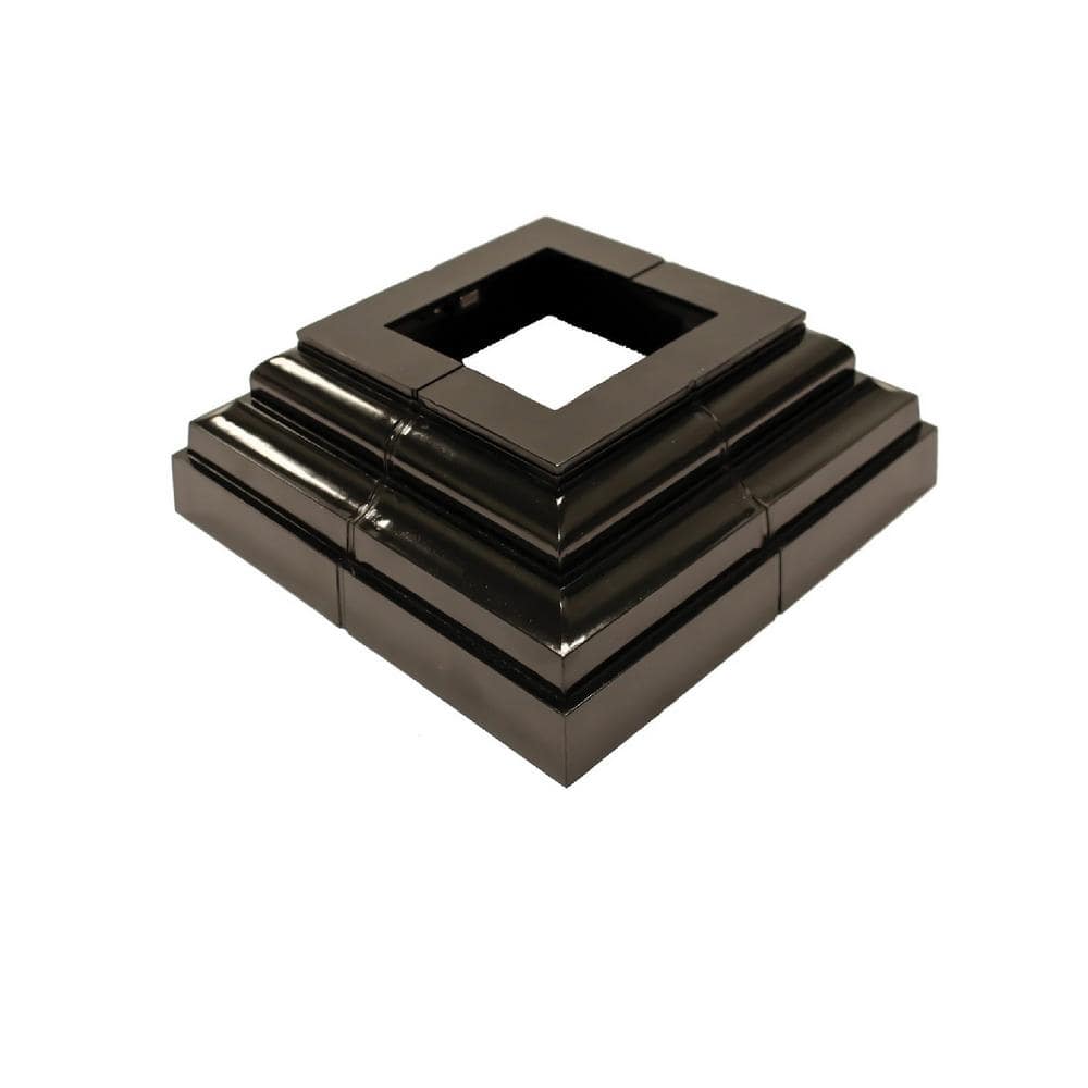 NUVO IRON Adjustable Decorative Post Plate Cover from 2 in. To 3-1/2 in.