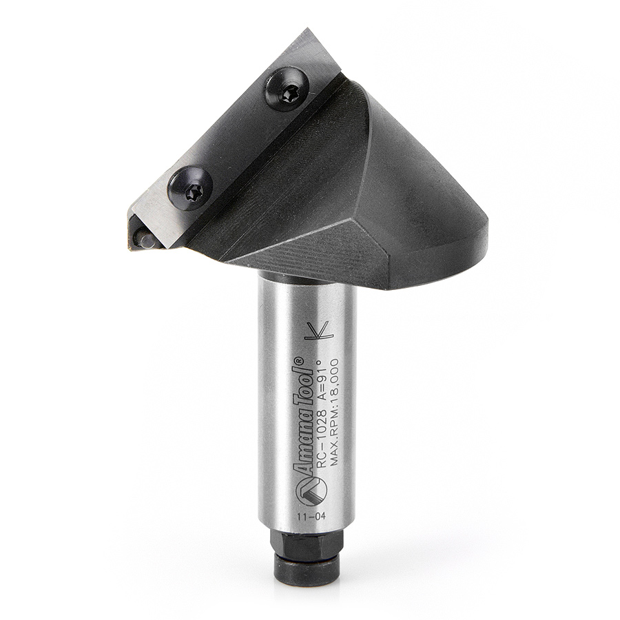 Amana RC-1028 CNC Insert V-Groove 91 Deg x 1-5/16 x 3/4 Shank