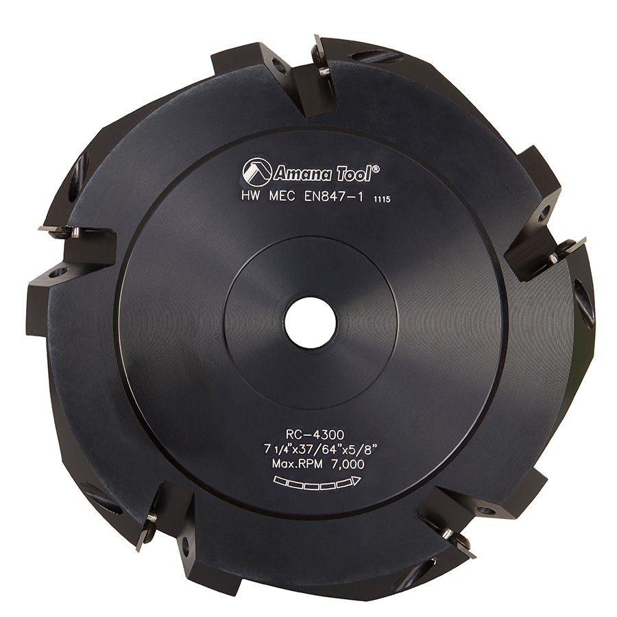 Amana RC-4300 Insert Carbide ACM 90º Double Edge V-Scoring 7-1/4 Inch Dia x 5T x 5/8 Bore Saw Blade