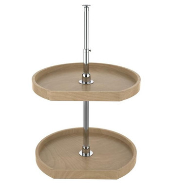 Rev-A-Shelf (2) Shelf Wood Classic D-Shaped Lazy Susan 4WLS272 Series