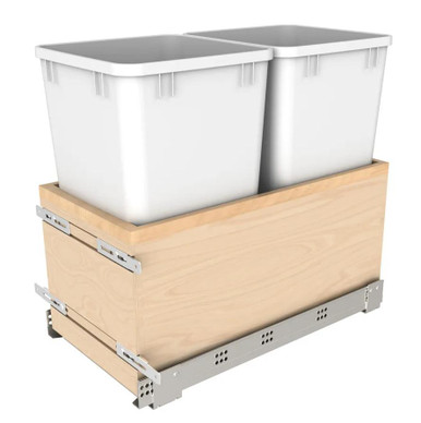Rev-A-Shelf 27 Quart (2) Container 4VLWCSC Series Waste Container 4VLWCSC-1527DM-2