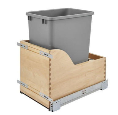 Rev-A-Shelf Maple Bottom Mount Reduced Depth Waste Container 4WCSC-1532DM16-1