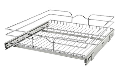 Rev-a-shelf Single Tier Bottom Mount Pull Out Steel Wire Organizer 5WB1-2122CR-1