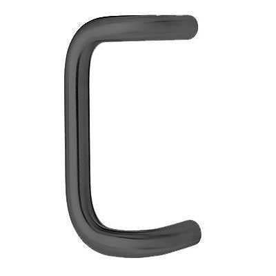 Rockwood BF158-BTB-315, 90 Degree Offset Door Pulls [2] 12" CTC, Mounted Back to Back Black Anodized Finish