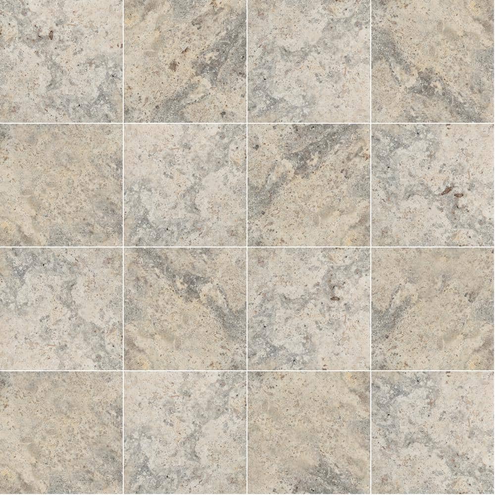 MSI Silver 2 cm. x 16 in. x 16 in. Tumbled Travertine Paver Tile (35.6 sq. ft./Pallet)