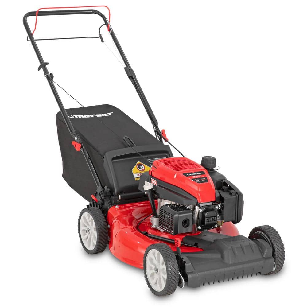 Troy-Bilt 21 in. 163cc OHV Engine Front-Wheel Drive 2-in-1 Gas Walk Behind Lawn Mower with Tri-Action Cutting System