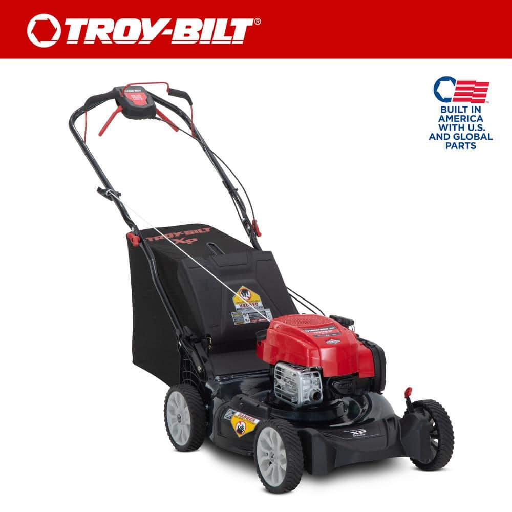 Troy-Bilt XP 21 in. 163 cc Briggs and Stratton Ready Start Engine 3-in-1 Gas RWD Self Propelled Lawn Mower