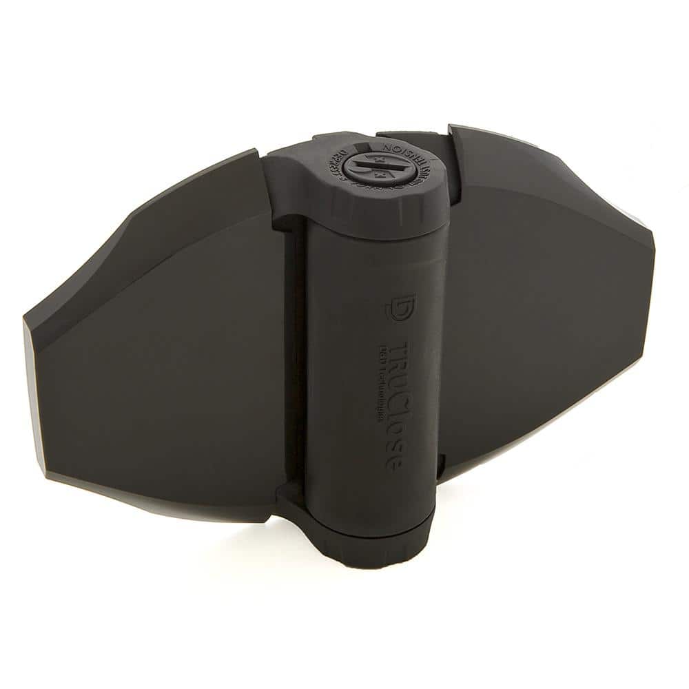 Tru-Close 4-1/2 in. x 6-3/4 in. Black Polymer and Stainless Steel Hinge