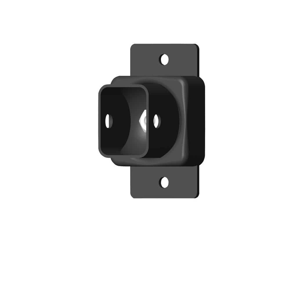 US Door and Fence Pro Series 1.75 in. x 3.25 in. Black Powder-Coated Steel Fence Swivel Mounting Bracket (2-Pack)