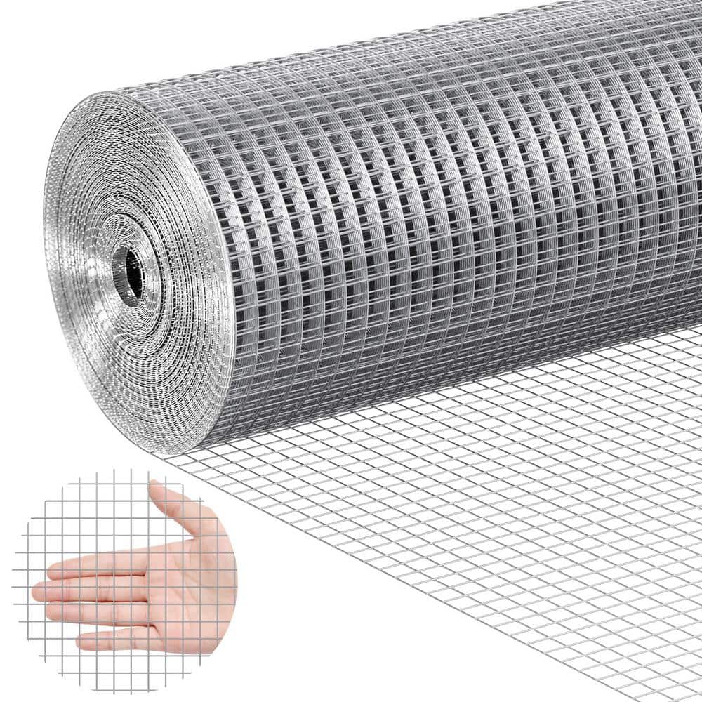 VEVOR Hardware Cloth 0.5 in. x 4 ft. x 50 ft. 19 Gauge Hardware Cloth Galvanized Wire Mesh Roll Chicken Wire Fencing Wire Mesh