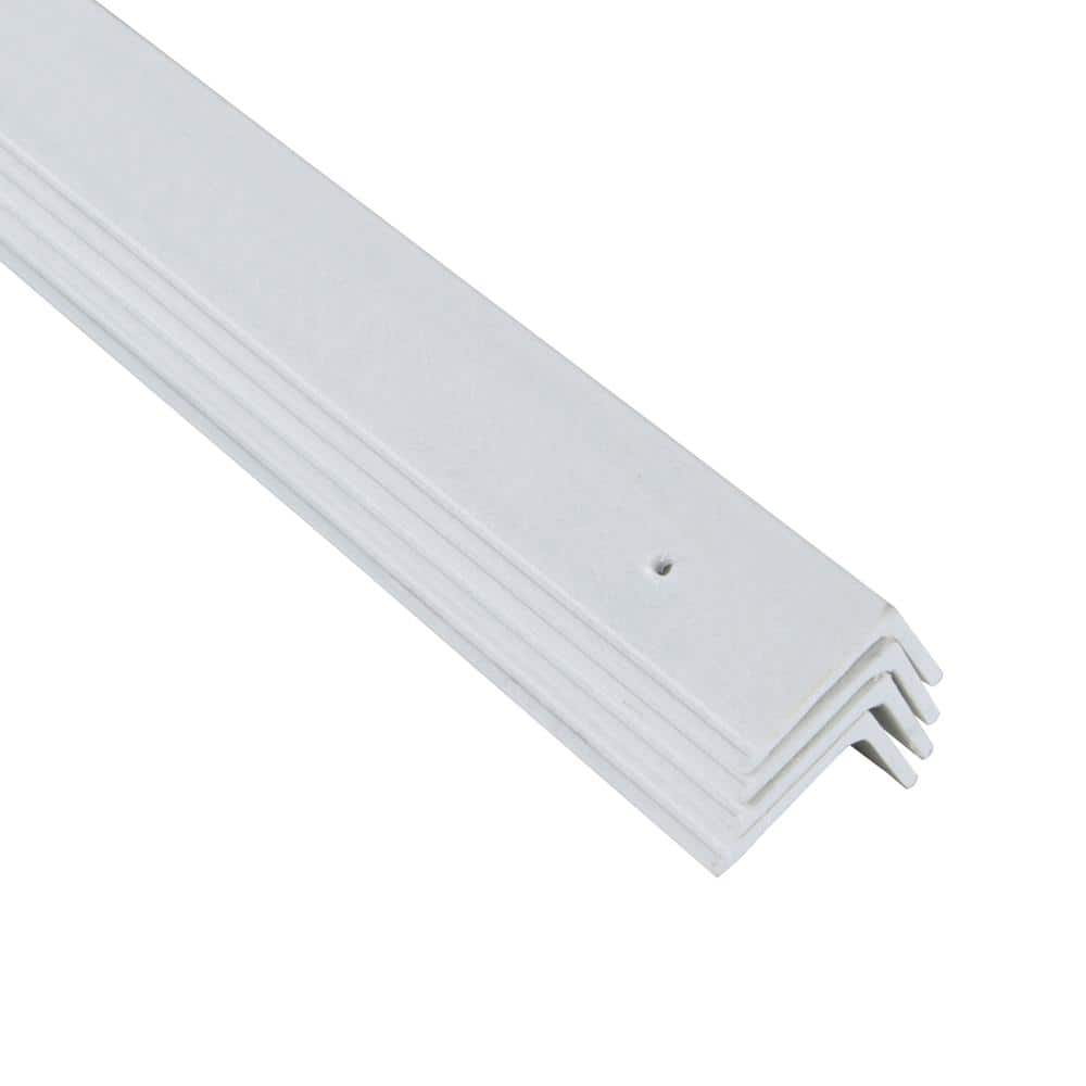 48 in. x 1-1/5 in. x 1/8 in. FRP Angle Steel Fence Post, White, (4 pack)