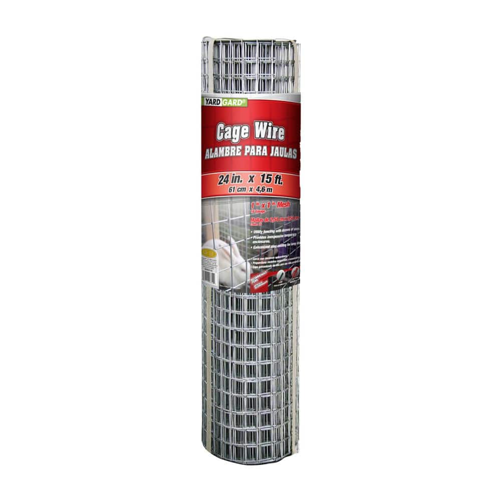 YARDGARD 2 ft. x 15 ft. 16-Gauge 1 in. x 1 in. Mesh Galvanized Steel Cage Wire