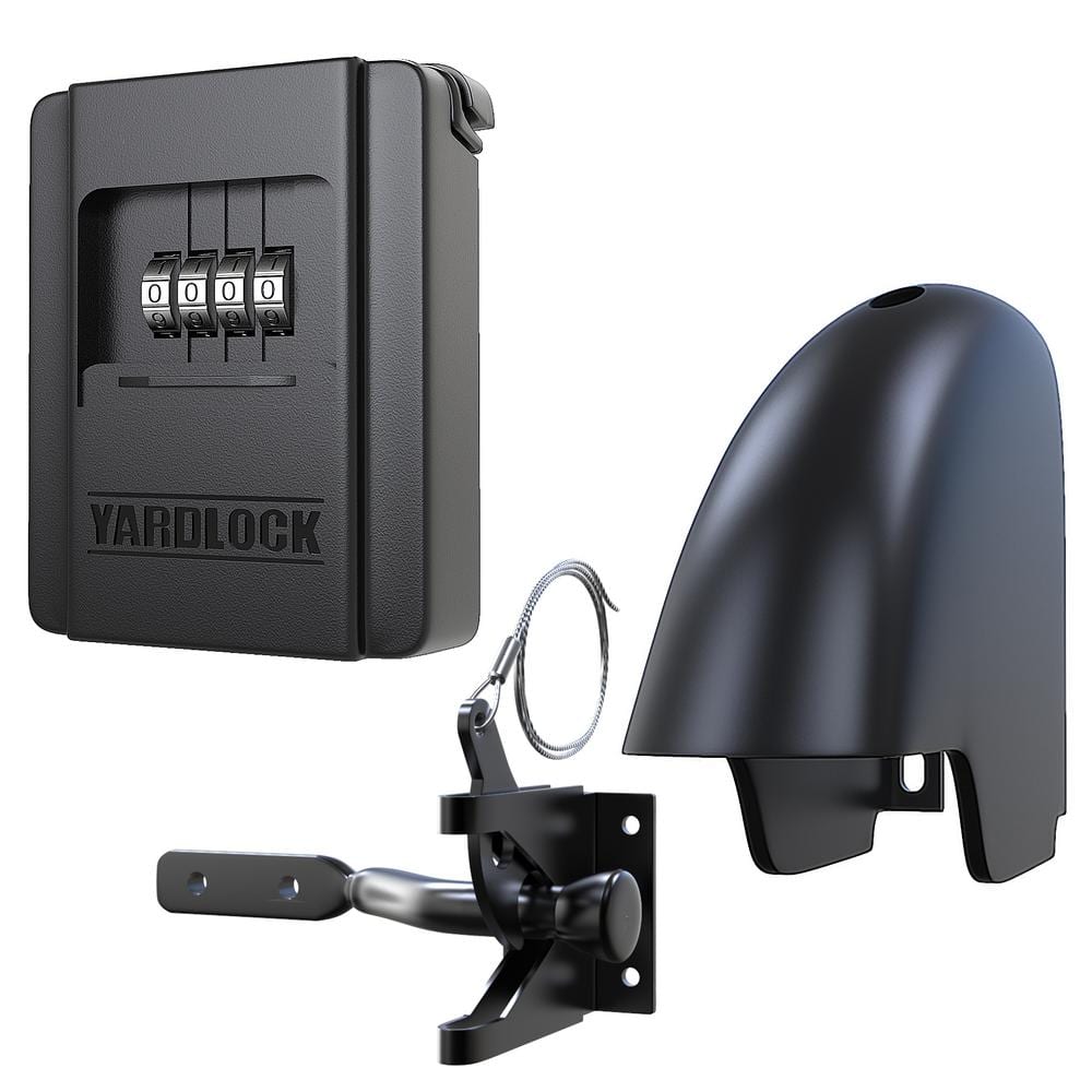 YARDLOCK Keyless Gate Lock Kit, Black
